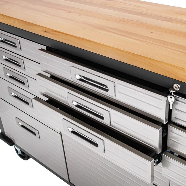 Seville Classics Rolling Workbench 11 Drawer storage