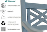 Winawood Speyside Polymer Wood Effect 2 Seat Bench - Powder Blue