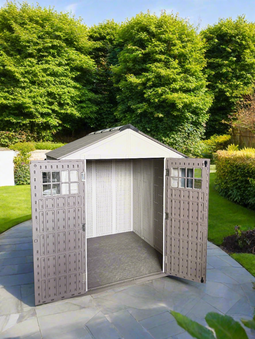 Balmoral Heavy Duty Resin Dual-Wall High Density Garden Shed - 7 x 3.7 ft