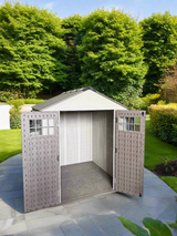 Balmoral Heavy Duty Resin Dual-Wall High Density Garden Shed - 7 x 3.7 ft