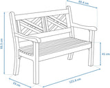 Winawood Speyside Polymer Wood Effect 2 Seat Bench - Powder Blue