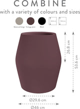 June Split 46cm High Indoor / Outdoor Pot - Vintage Plum