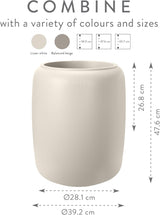 Amber Beads Medium 40cm Indoor / Outdoor Plant Pot - Linen White