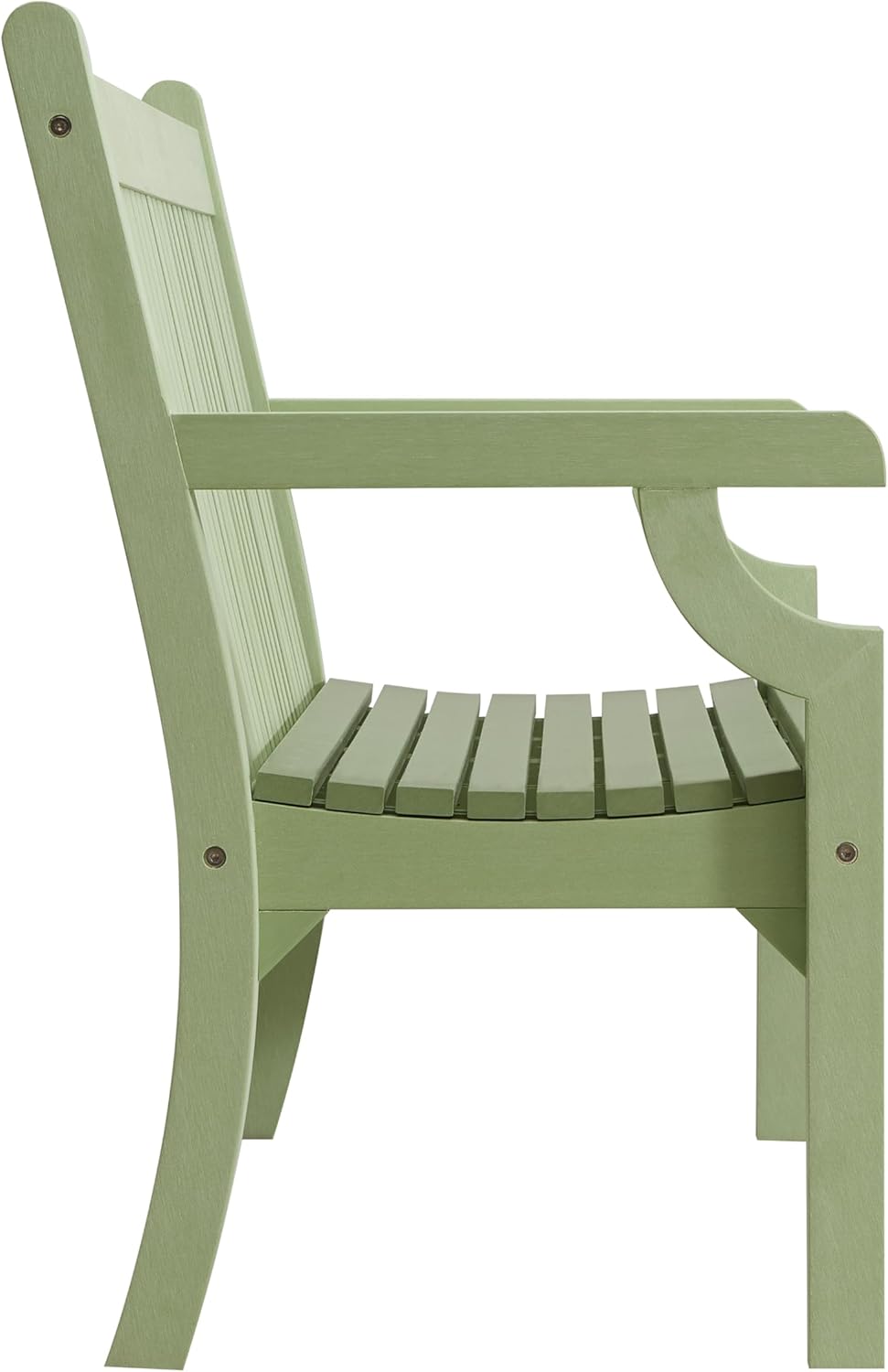 Winawood Sandwick Polymer Wood Effect 2 Seat Garden Bench - Duck Egg Green