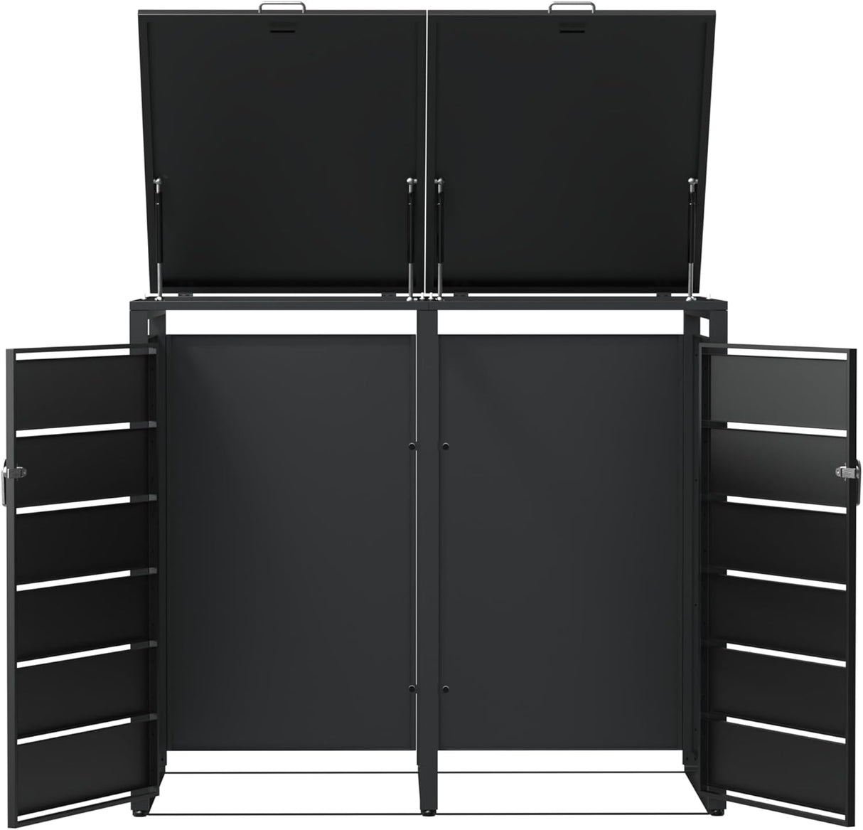 Modern Wheelie Bin Storage - Double Bin - Anthracite