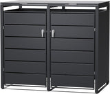 Modern Wheelie Bin Storage - Double Bin - Anthracite