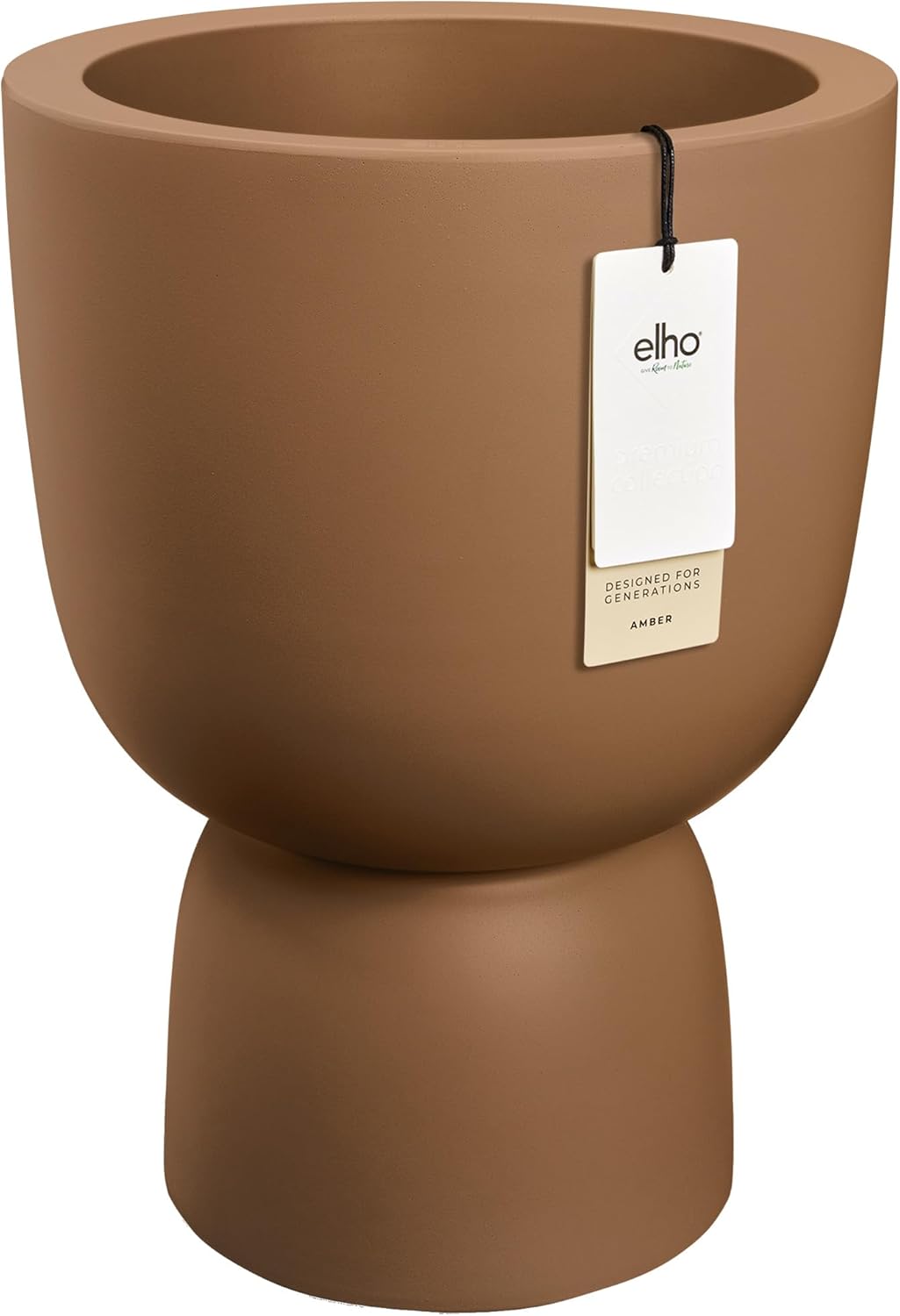 Amber Coupe Round 41cm Indoor / Outdoor Plant Pot - Caramel