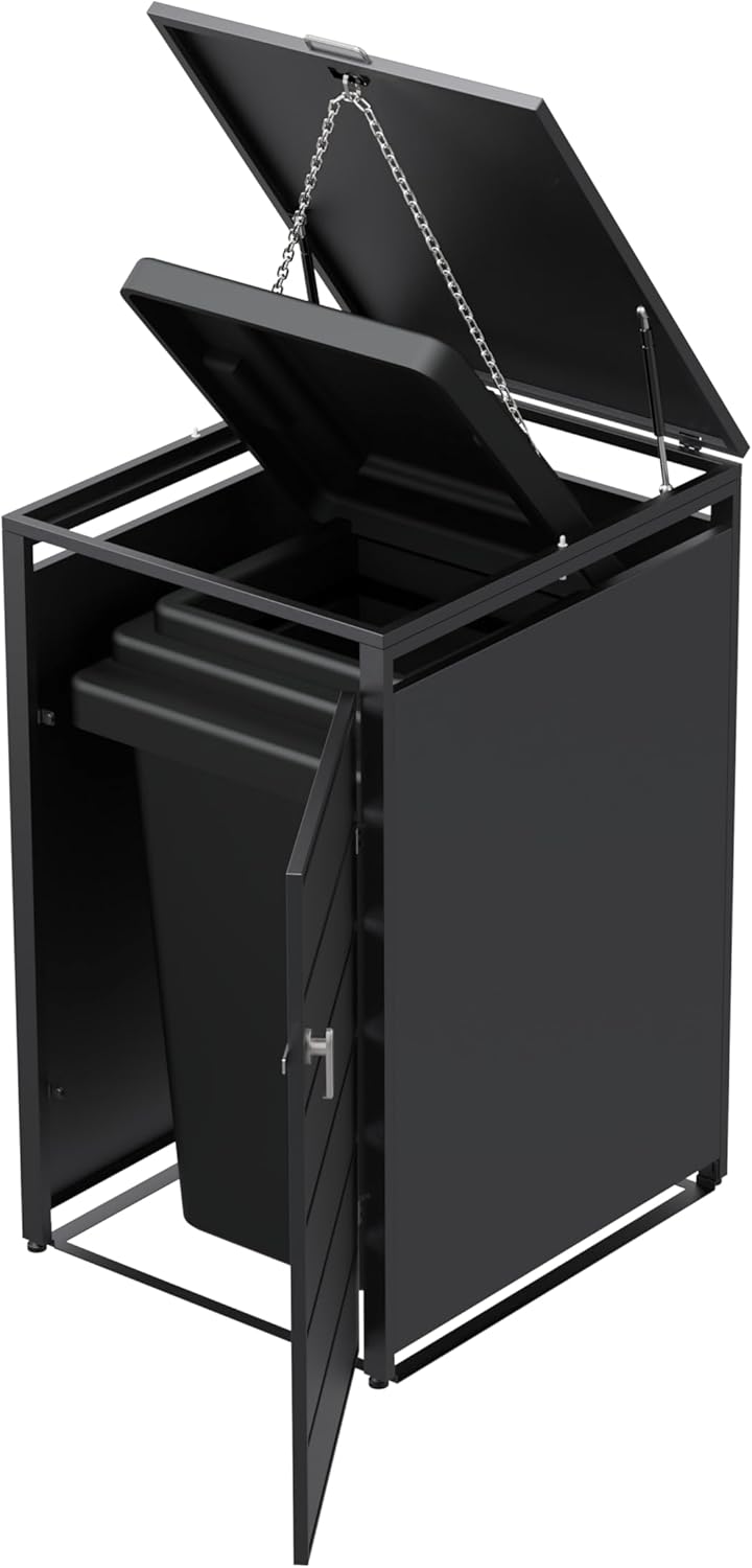 Modern Wheelie Bin Storage - Single Bin - Anthracite