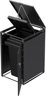 Modern Wheelie Bin Storage - Single Bin - Anthracite