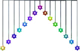 1.2m Snowflake ‘V’ Curtain Light - Colour Changing