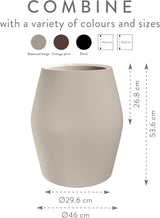 June Split 46cm High Indoor / Outdoor Pot - Balanced Beige