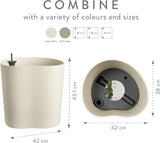 Eden Aquacare Medium 40cm Indoor / Outdoor Plant Pot - White Linen