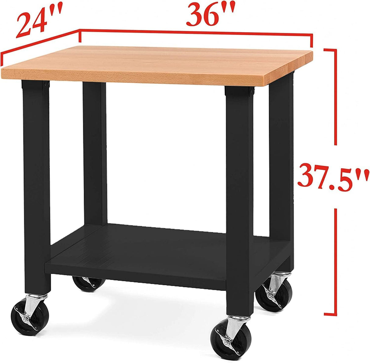 3ft Rolling Workstation - Graphite Grey