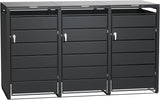 Modern Wheelie Bin Storage - Triple Bin - Anthracite