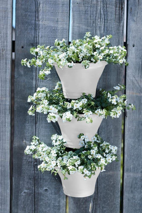 Corsica Vertical Forest 24cm Set of 3 - White