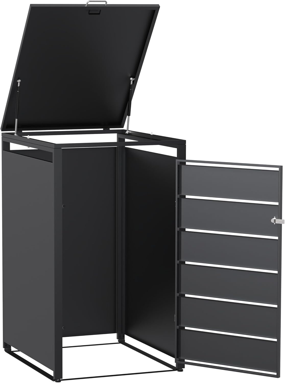 Modern Wheelie Bin Storage - Single Bin - Anthracite