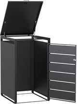 Modern Wheelie Bin Storage - Single Bin - Anthracite