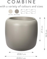 Amber Beads Small 40cm Indoor / Outdoor Plant Pot - Balanced Beige
