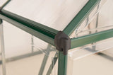 Balance 8' x 8' Greenhouse - Green Frame & Hybrid Polycarbonate Panels