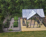 Victory Orangery 10' x 12' Greenhouse - Grey Frame & Hybrid Polycarbonate Panels