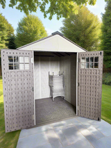 Balmoral Heavy Duty Resin Dual-Wall High Density Garden Shed - 7 x 3.7 ft