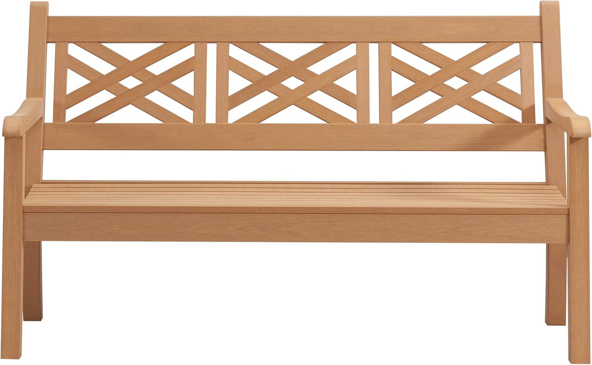 Winawood Speyside Polymer Wood Effect 3 Seat Bench - New Teak