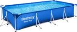 Bestway Steel Pro Rectangular Kids Pool with Steel Frame and Filter Pump - 400 x 211 x 81 cm