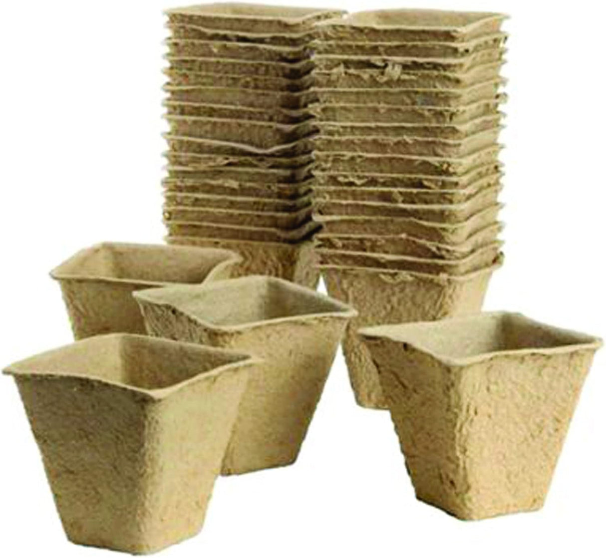 Gro-sure Fibre Pots Square 6cm 20 Pack