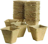 Gro-sure Fibre Pots Square 6cm 20 Pack