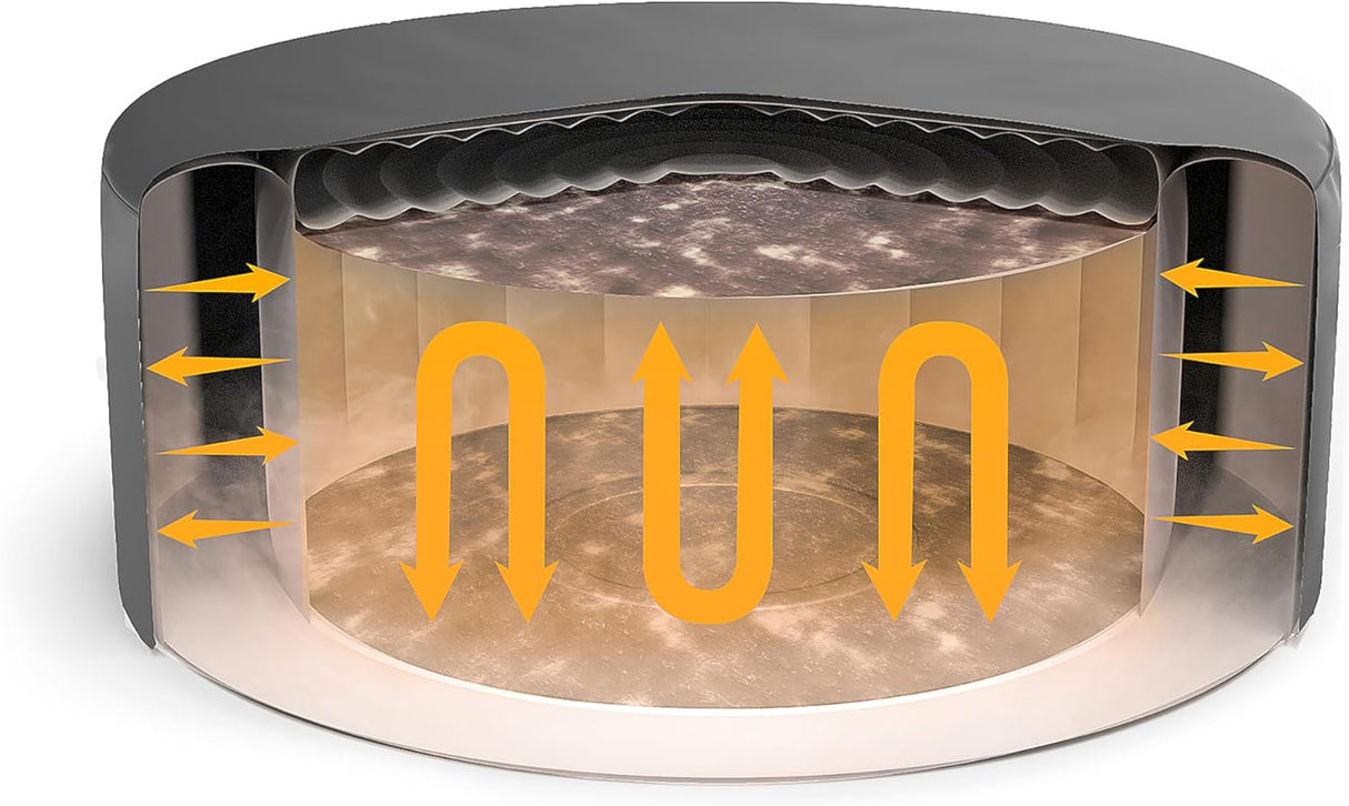 Round Thermal Hot Tub Cover - X Large 216cm x 80cm