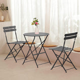 Eve Black Metal Folding Bistro Set