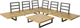 William L Shape Corner Lounge Set with Grey Cushions