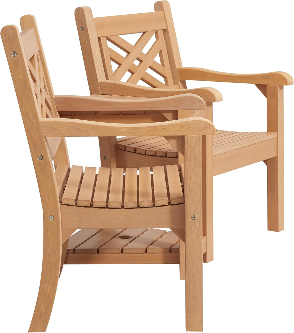 Winawood Speyside Polymer Wood Effect Love Seat - New Teak