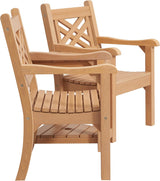 Winawood Speyside Polymer Wood Effect Love Seat - New Teak