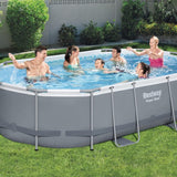 Bestway Power Steel Above Ground Pool with Filter Pump, Ladder and Cover - 16 ft