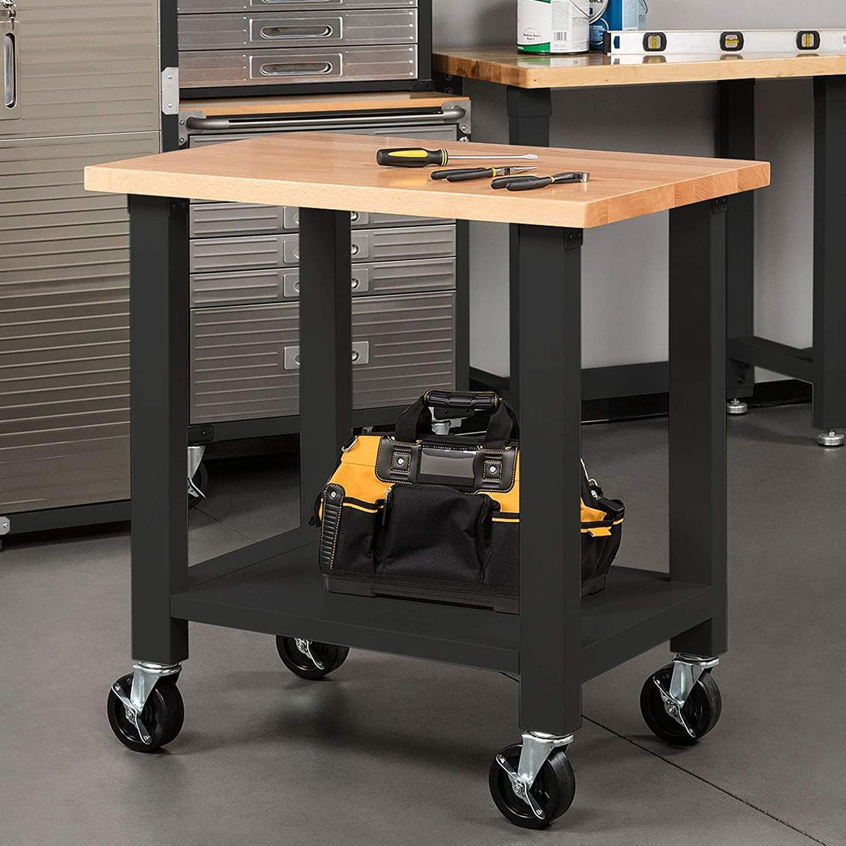 3ft Rolling Workstation - Graphite Grey