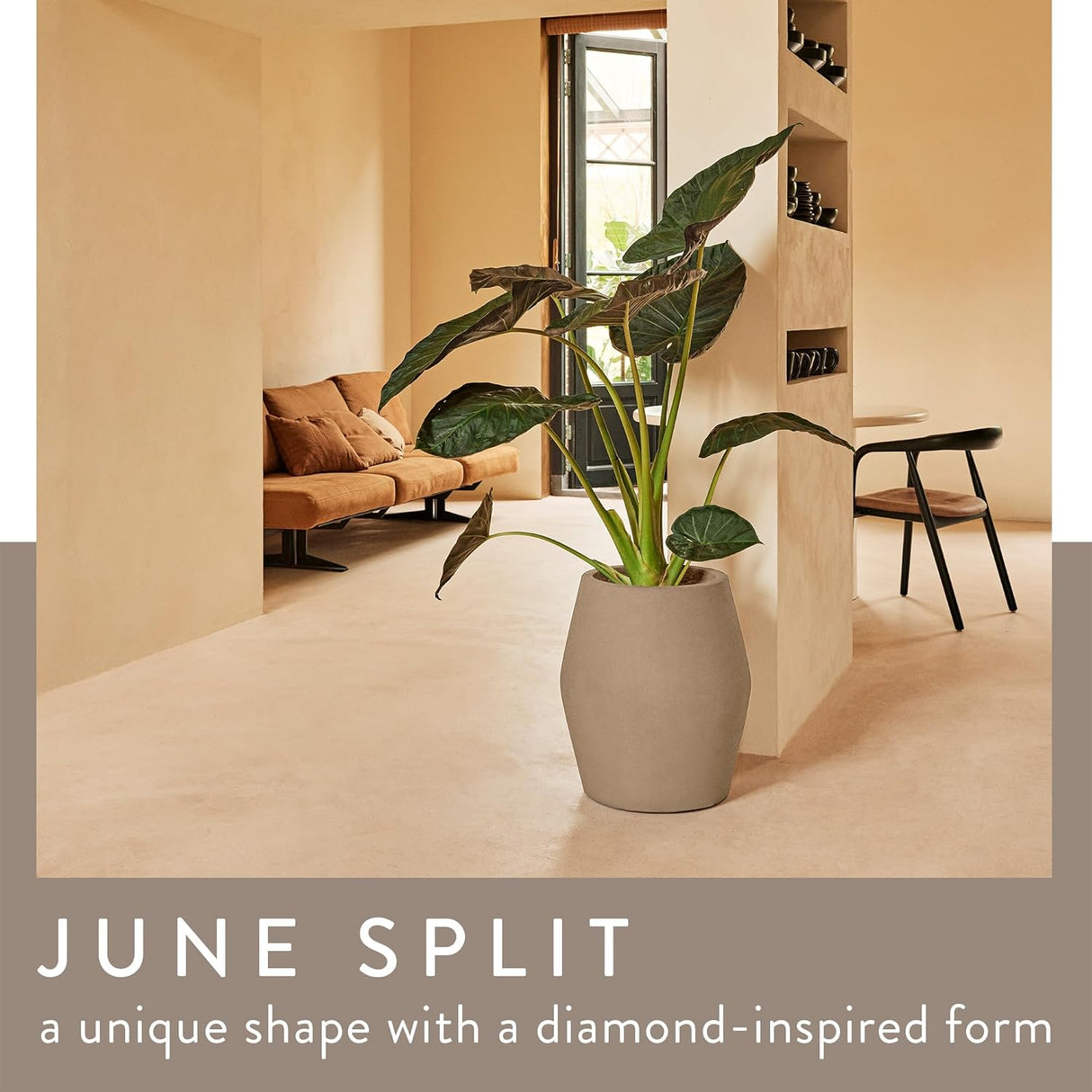 June Split 46cm High Indoor / Outdoor Pot - Balanced Beige