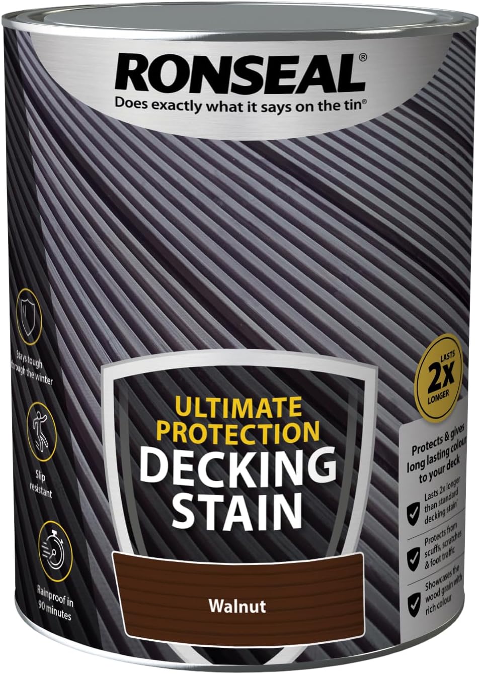 Ronseal Ultimate Protection Decking Stain 5L - Walnut