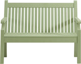 Winawood Sandwick Polymer Wood Effect 2 Seat Garden Bench - Duck Egg Green