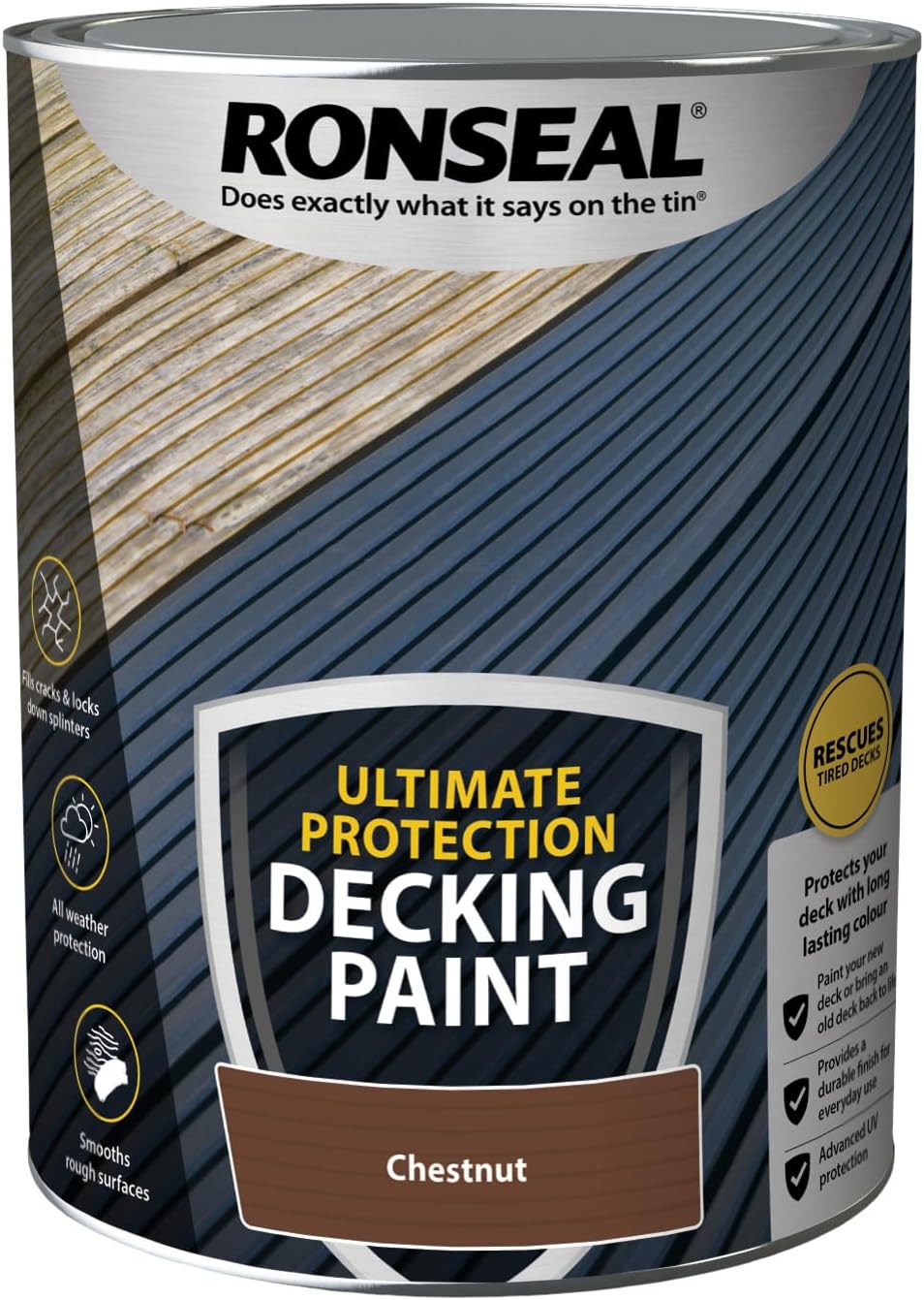 Ronseal Ultimate Protection Decking Paint 5L - Chestnut