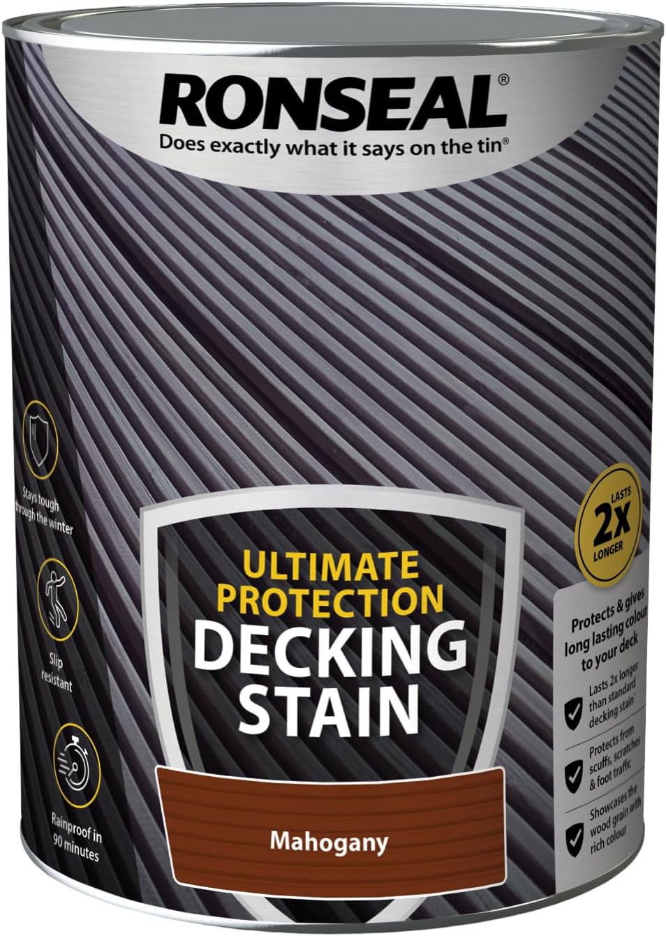 Ronseal Ultimate Protection Decking Stain 5L - Rich Mahogany