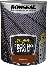 Ronseal Ultimate Protection Decking Stain 5L - Rich Mahogany