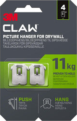 Plasterboard Picture Hanging Wall Hooks 4 Hangers - Holds up to 11 kg