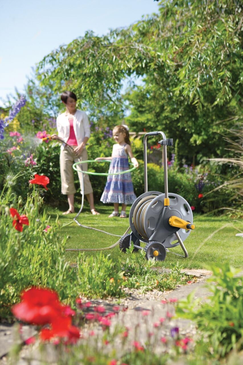Hozelock Cart Reel Plus 30m Pre-Assembled Hose & Cart