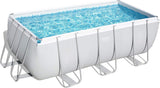 Bestway Power Steel Above Ground Pool with Pump and Ladder, Grey, 13.6 Ft