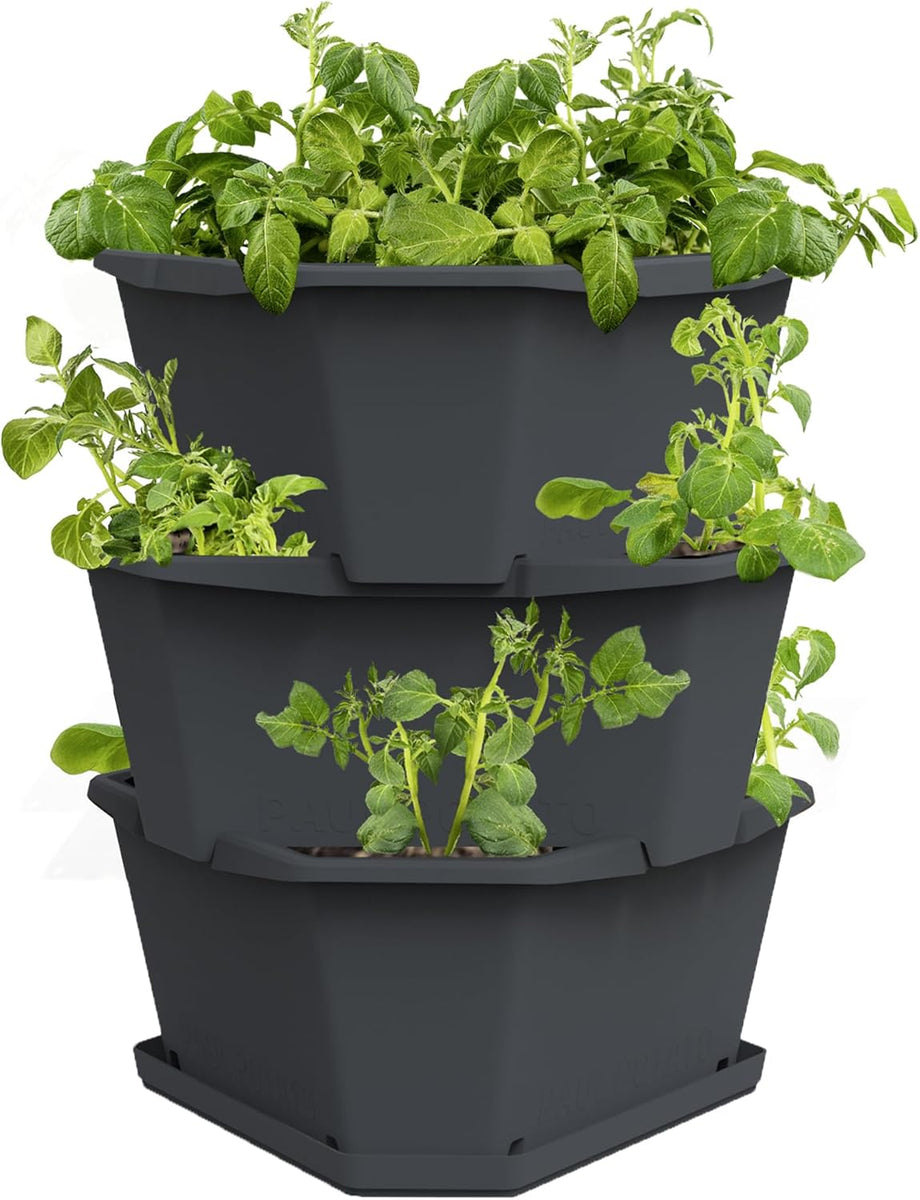 Paul Potato 3-Tier Raised Bed Potato Tower - Anthracite – Garden Store ...