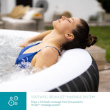 Hollywood Luxe AirJet Inflatable Hot Tub with LED Lights 4-6 person