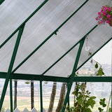 Balance 8' x 12' Greenhouse - Green Frame & Hybrid Polycarbonate Panels