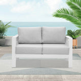 Wisteria Lane Aluminium Loveseat, 2 Seat Sofa - White