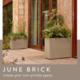 June Brick Divider 80cm Indoor / Outdoor Plant Pot - Balanced Beige